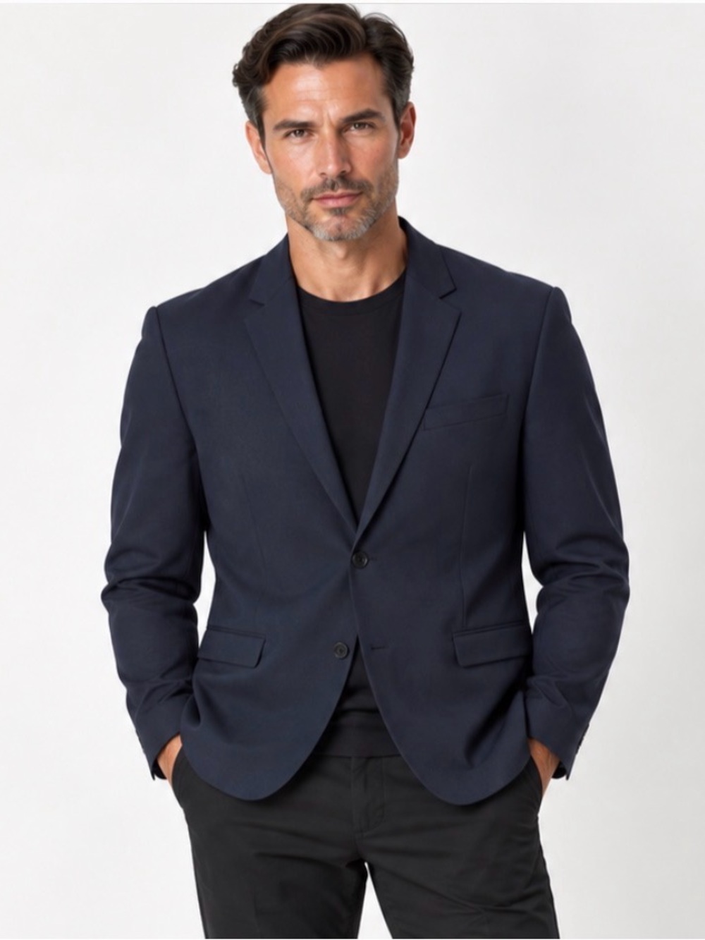 Hugo Boss Einstein Men’s Black 10O% Virgin Wool Blazer 3 Button USA, 46R